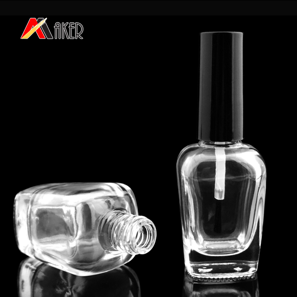 Wholesale custom designed empty nail polish glass bottle with caps
