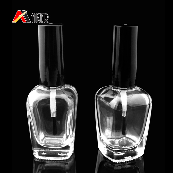 Wholesale custom designed empty nail polish glass bottle with caps