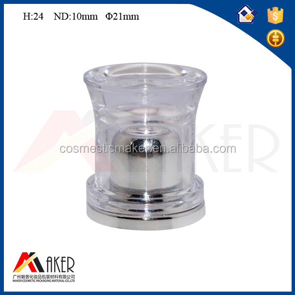 10mm AS and PS plastic acrylic plating screw cap for cosmetic tube