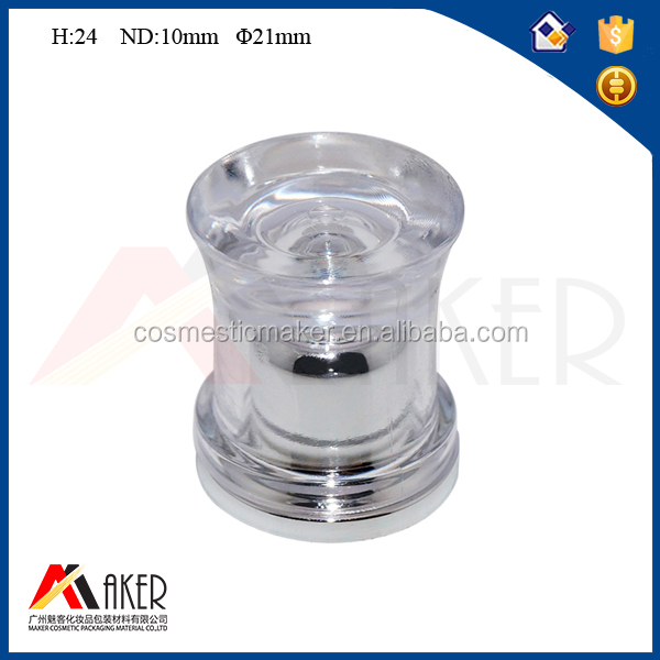 10mm AS and PS plastic acrylic plating screw cap for cosmetic tube