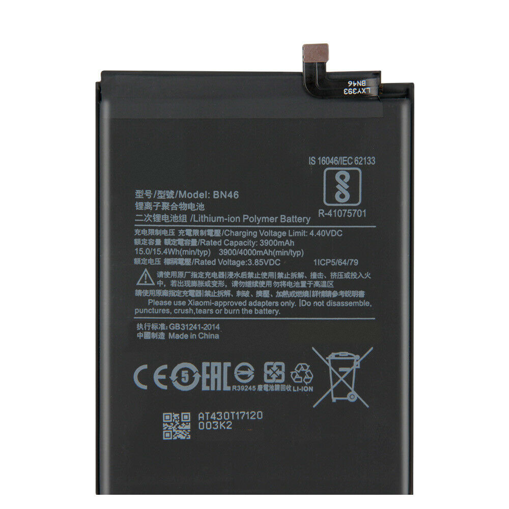 3.85v 4000mAh BN46 battery For Xiaomi Redmi7 redmi Note 6 Note 8 cell ...