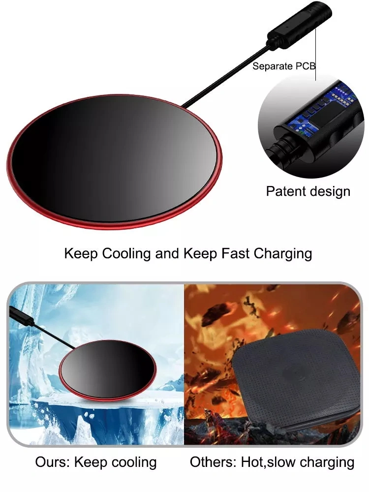 Factory wholesale good quality round powermat universal magnetic desk fast charging wireless charger
