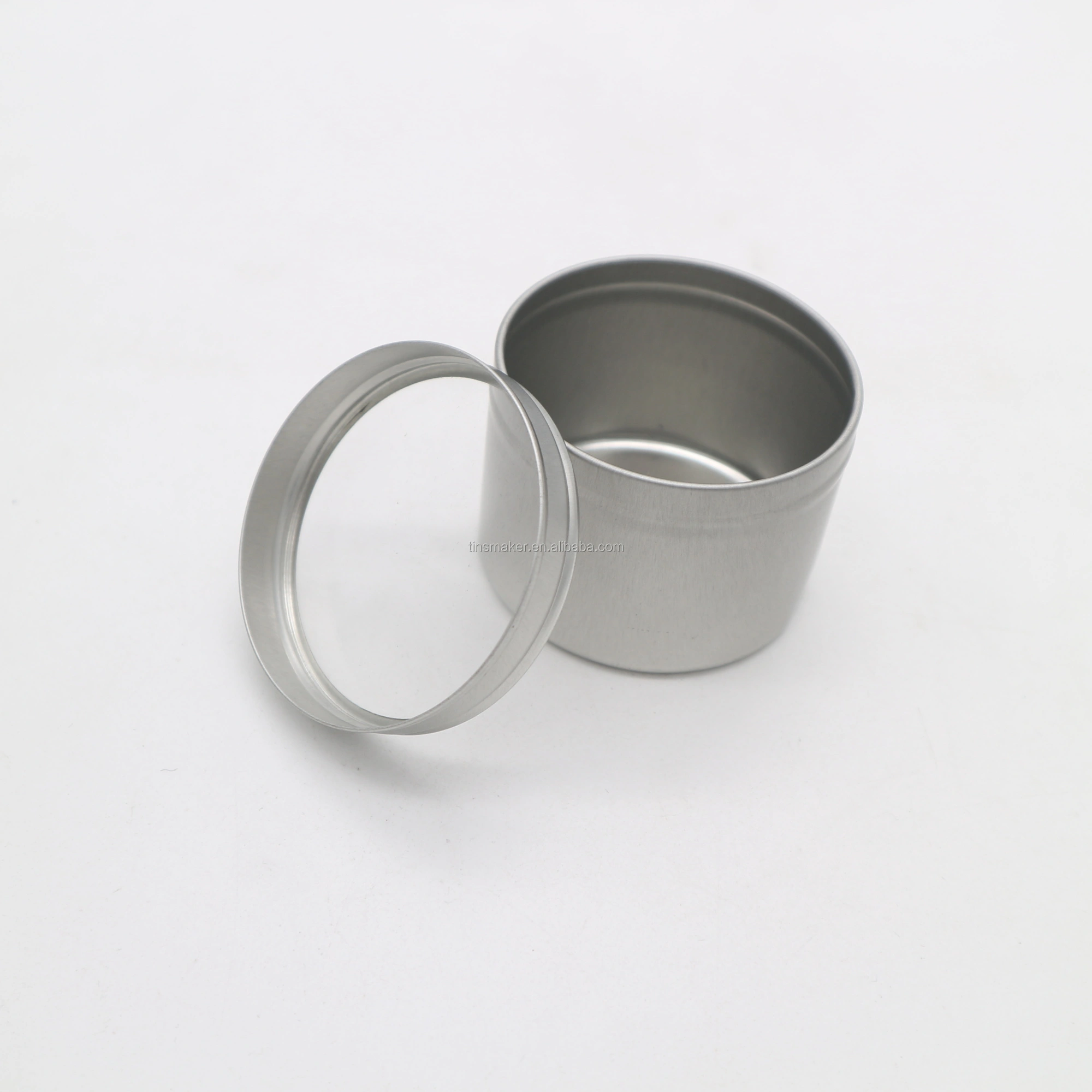view spice storage tin box window spice tin can Factory Wholesale Packaging Container Tin Candle jar