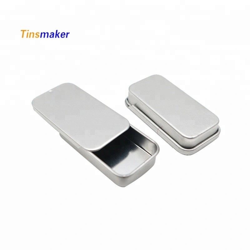 Foodgrade Pocket Metal Sliding Tin Factory Wholesale Packaging Container Hinge Packing Tin Box Tin Can Small Metal Tinplate TSM