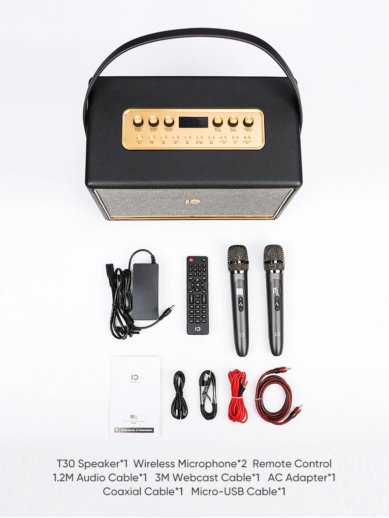 SHIDU Portable 120W Home Audio Speaker Amplifier with wireless microphone