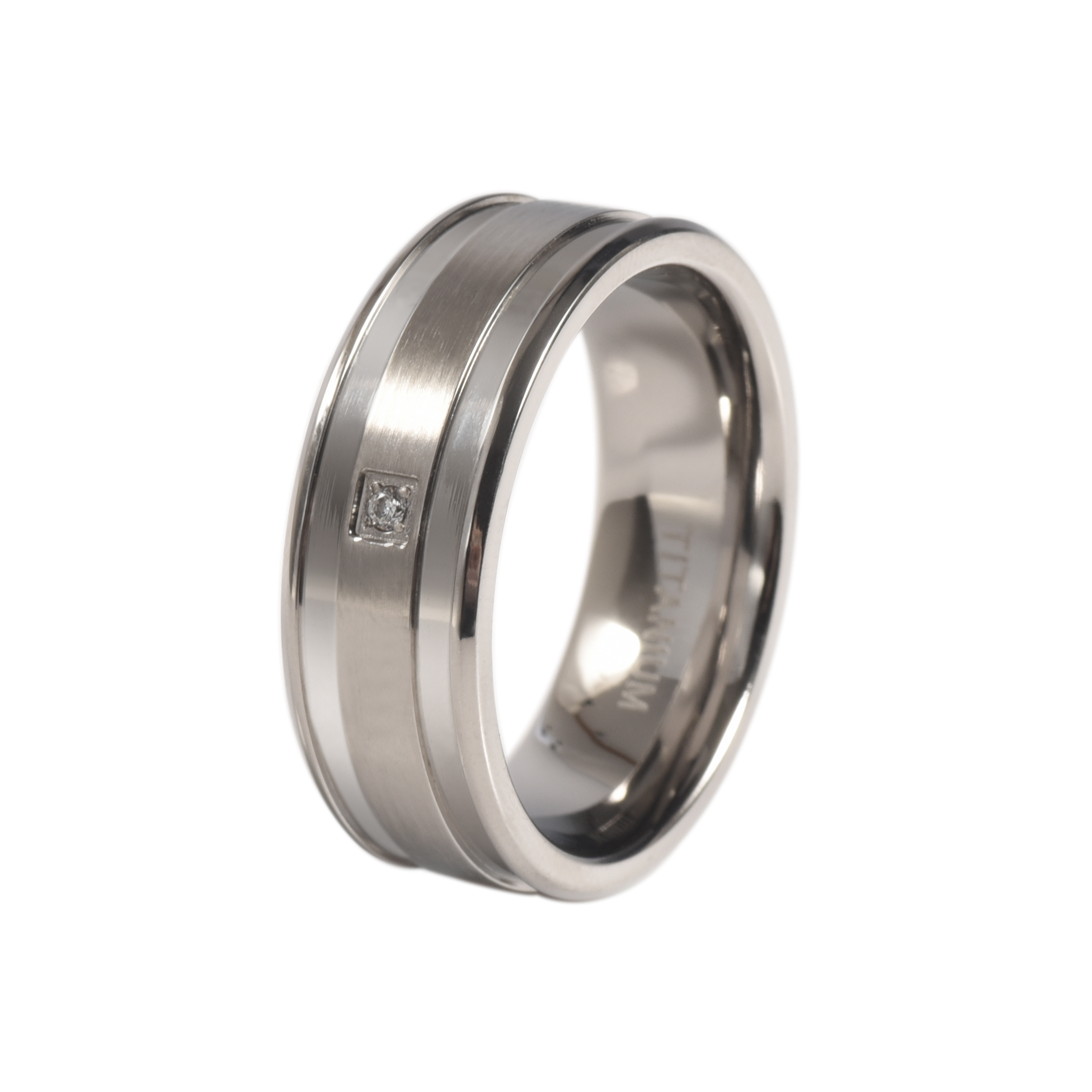 diamond titanium ring