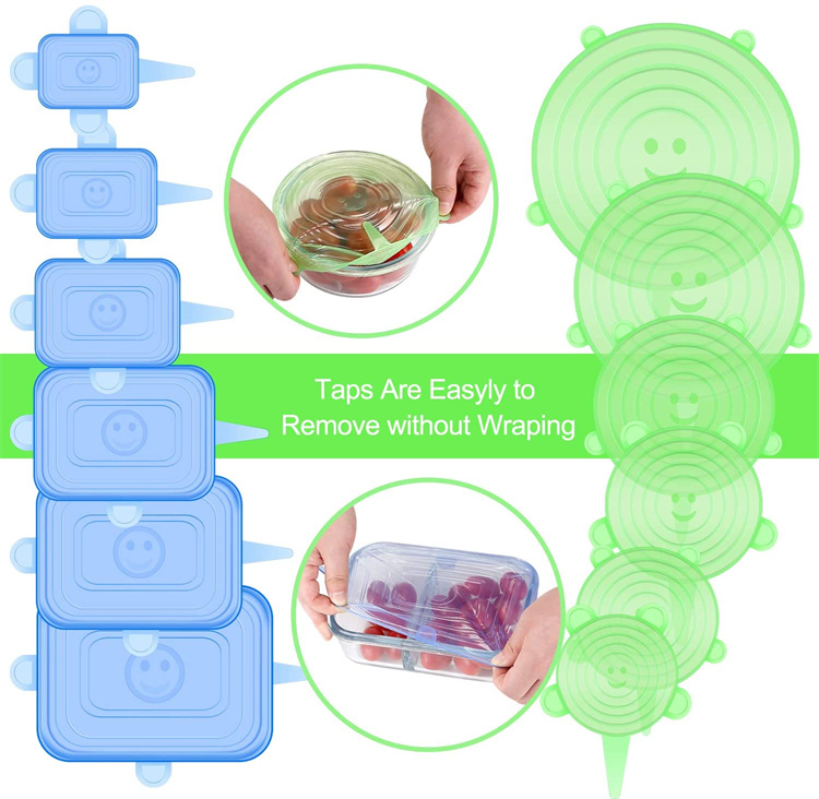 clear silicone stretch lids
