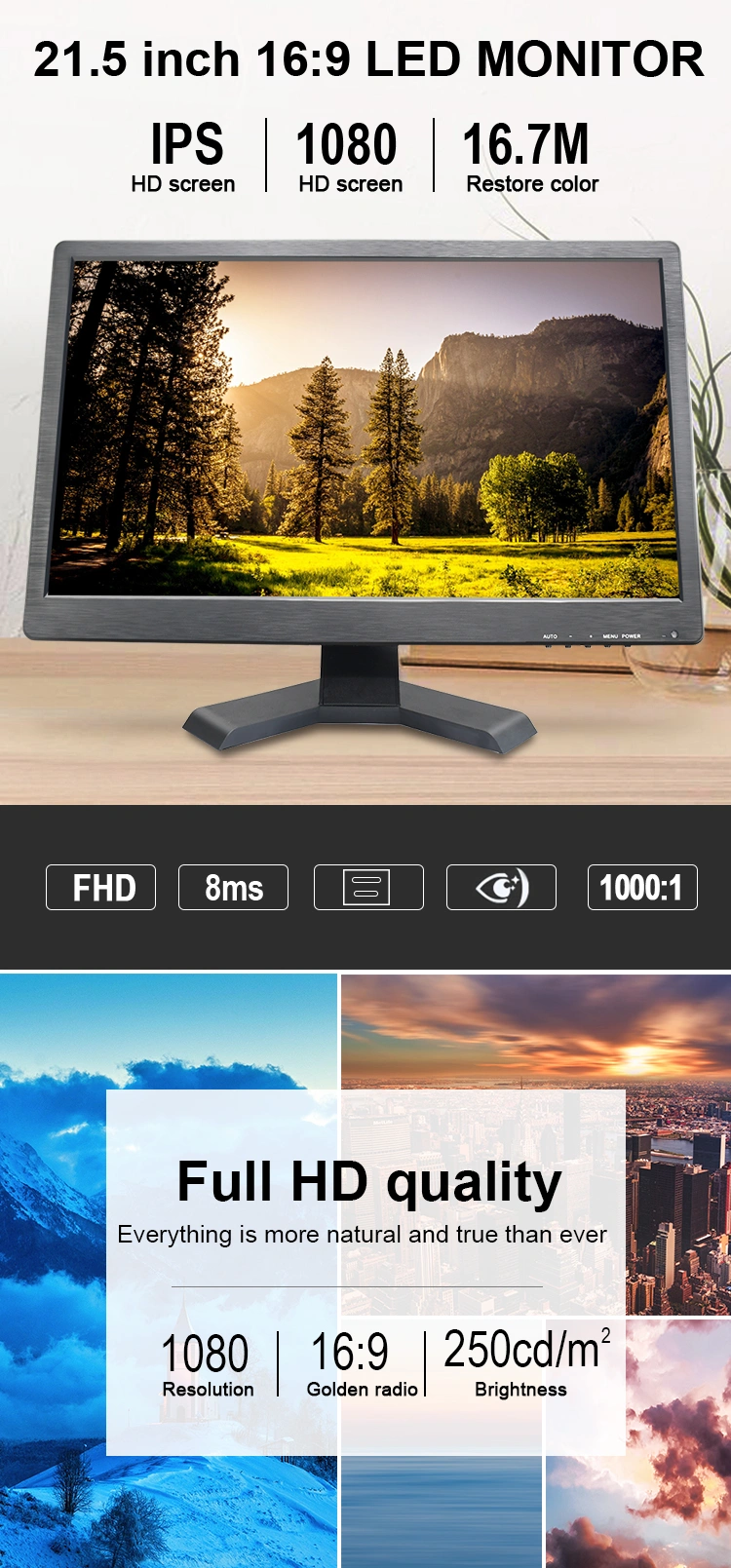 professional widescreen bnc lcd monitor video bokep cctv monitor