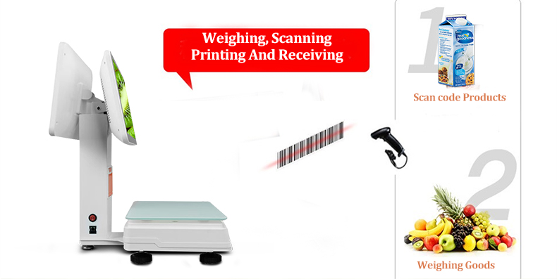 Cash register weighing identification