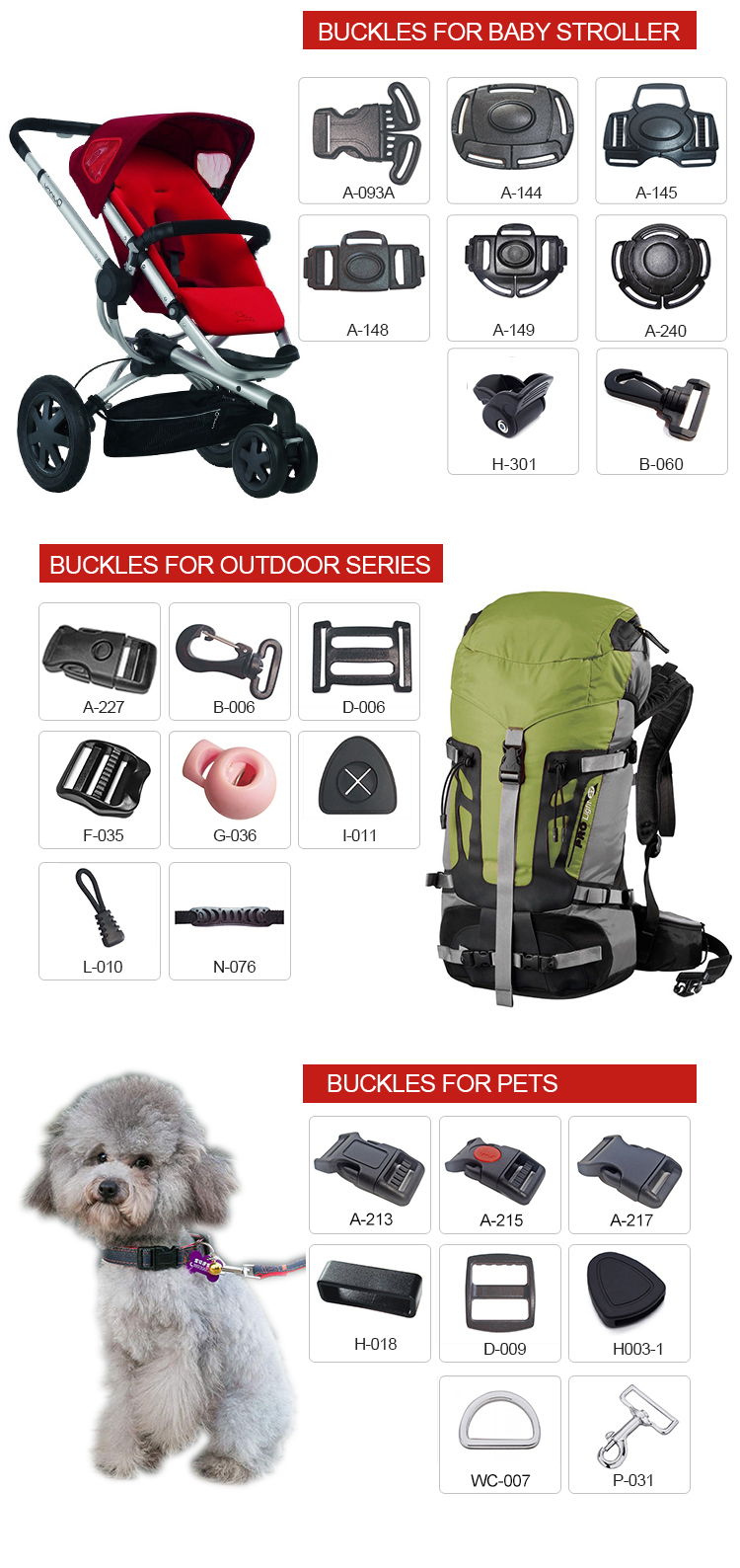 Durable side release buckle plastic quick release buckle for backpack