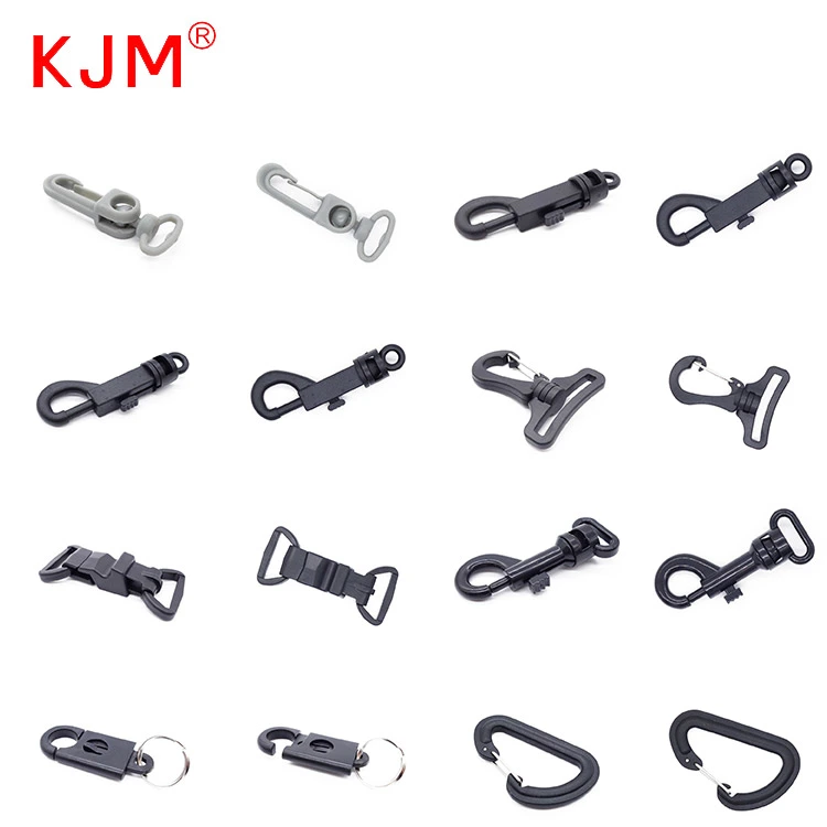 POM snap clip hooks carabiner paracord strap hooks rotary hooks swivel snap plastic hook spring plastic buckles paracord