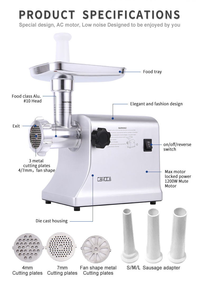 2020 Home HotSelling Big Meat Grinder Mincing Chopper Food Processor Electric Meat Grinder