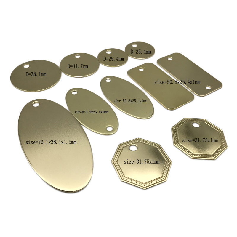 Custom Flat Sheet Metal Blank / Brass / Aluminum /stainless steel Logo Name Plate Tag