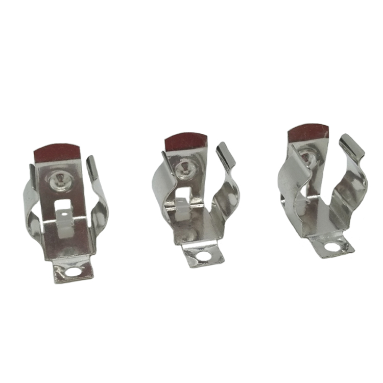 Custom OEM Silver Plated Brass, Spring Steel Metal Battery Holder Terminal