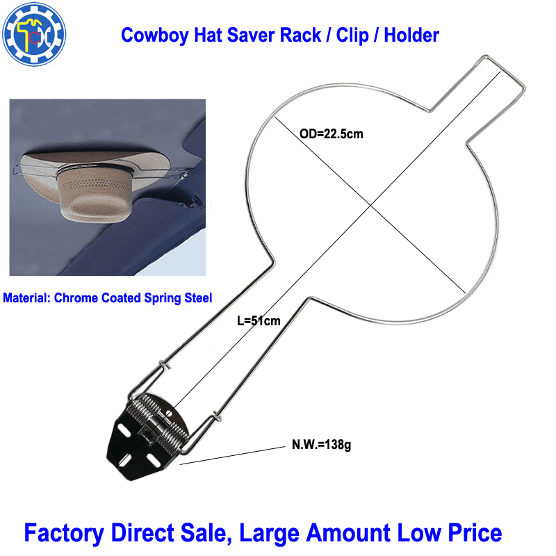 Stainless Steel Western Classic Hat Saver Rack / Holder On Vehicle