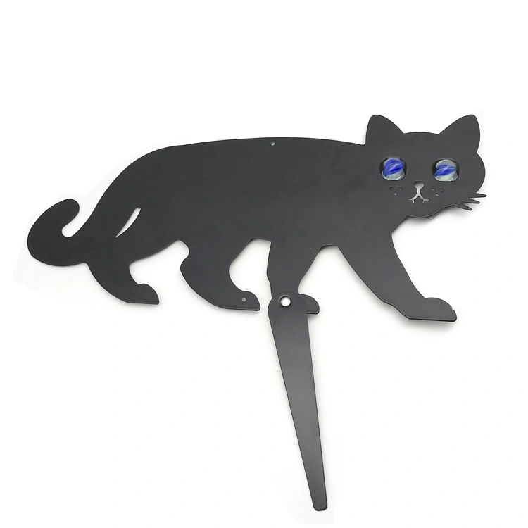 Anti-rust Flat Sheet Metal Garden Ornament Powder Coated Black Cats