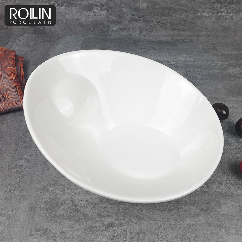 wholesale hotel restaurant banquet bowl cheap white dinner porcelain ceramic salad bowl