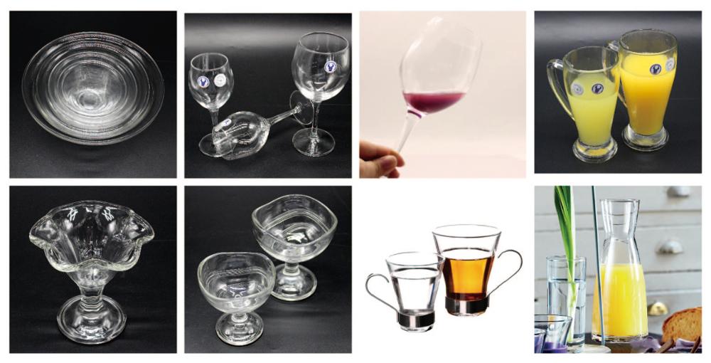 Tableware Restaurant Use thin and small bule clear glass tea cup