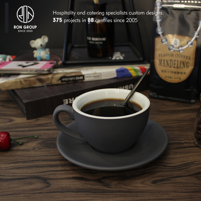 Promotional restaurant custom coffee mug with logo printing