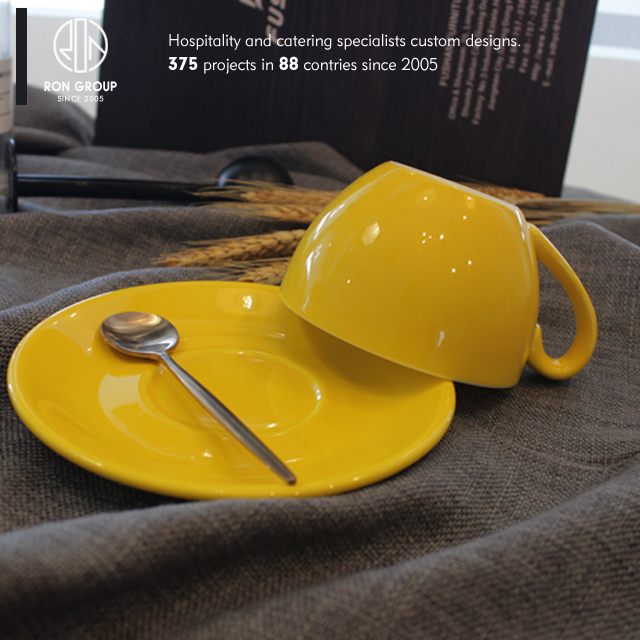 Guangdong restaurant supplier recyclable ceramic coffee cup