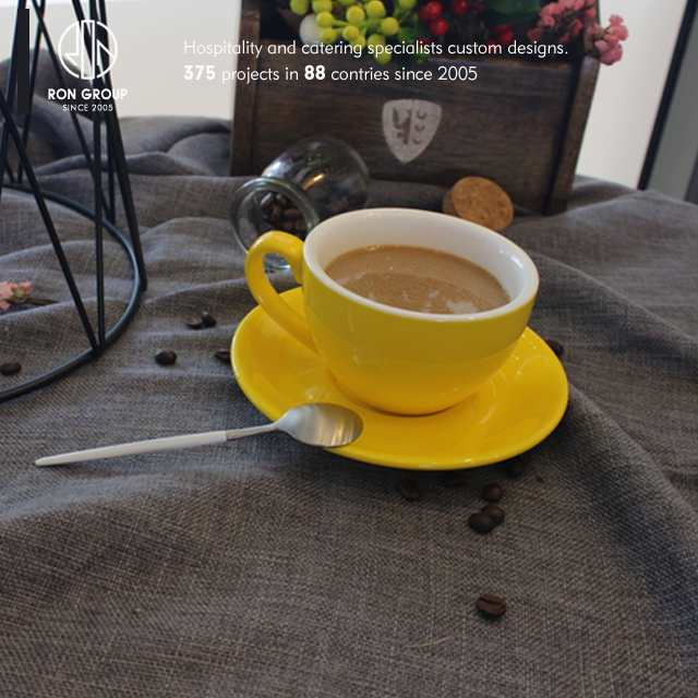 Guangdong restaurant supplier recyclable ceramic coffee cup