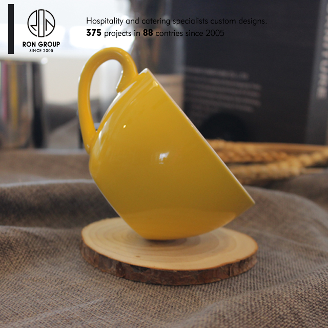 Guangdong restaurant supplier recyclable ceramic coffee cup
