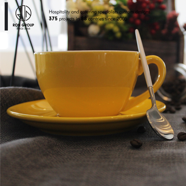 Guangdong restaurant supplier recyclable ceramic coffee cup
