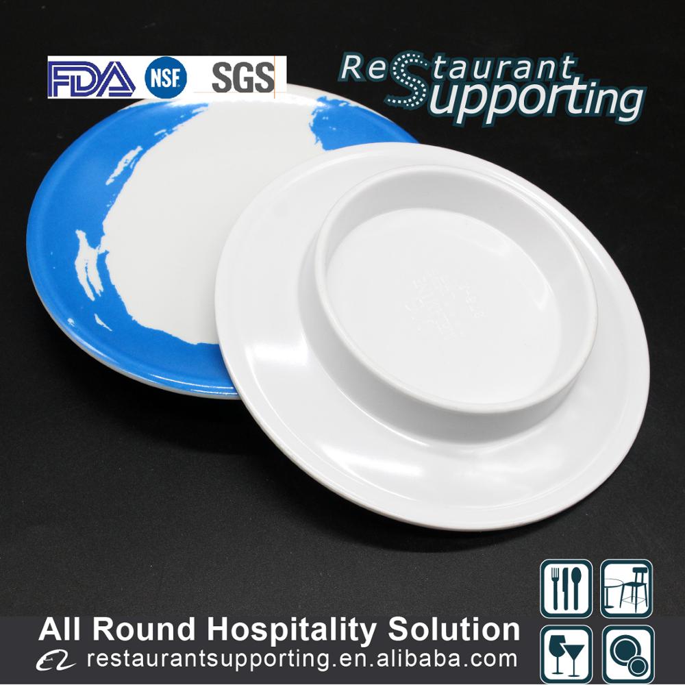 Wholesale 100% Quality guaranteed restaurant bule melamine sushi dish