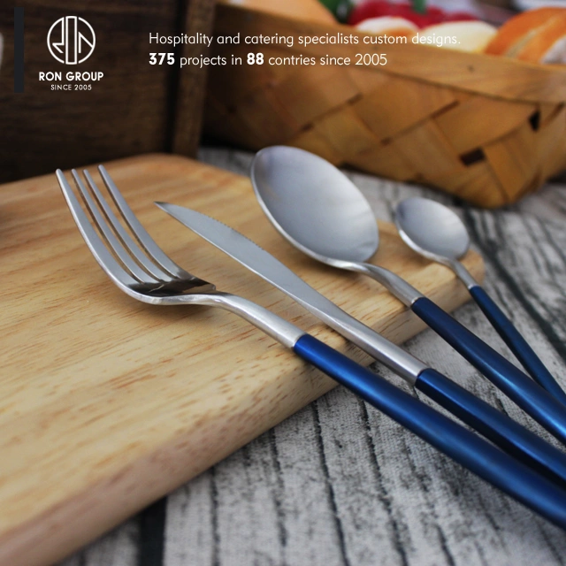 Wholesale 304 stainless steel knife and fork set for italian restaurant