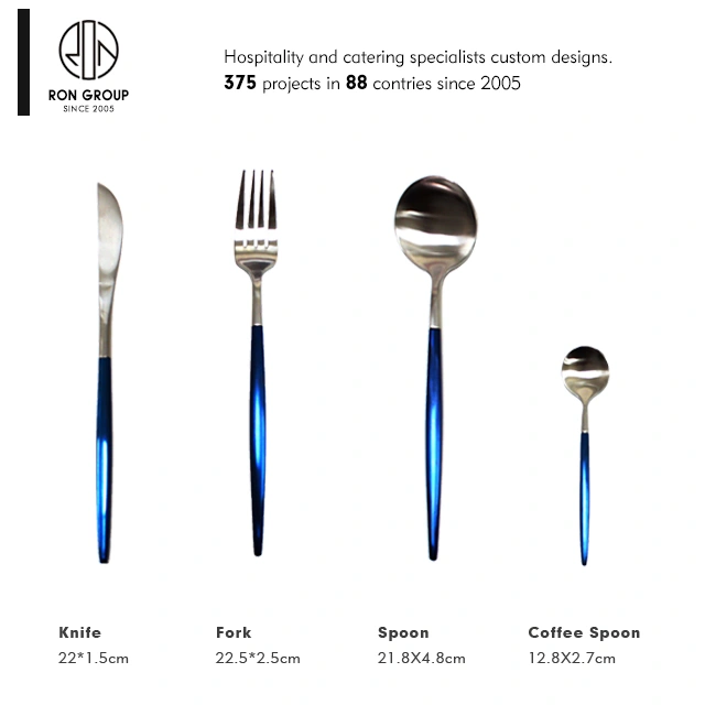 Wholesale 304 stainless steel knife and fork set for italian restaurant
