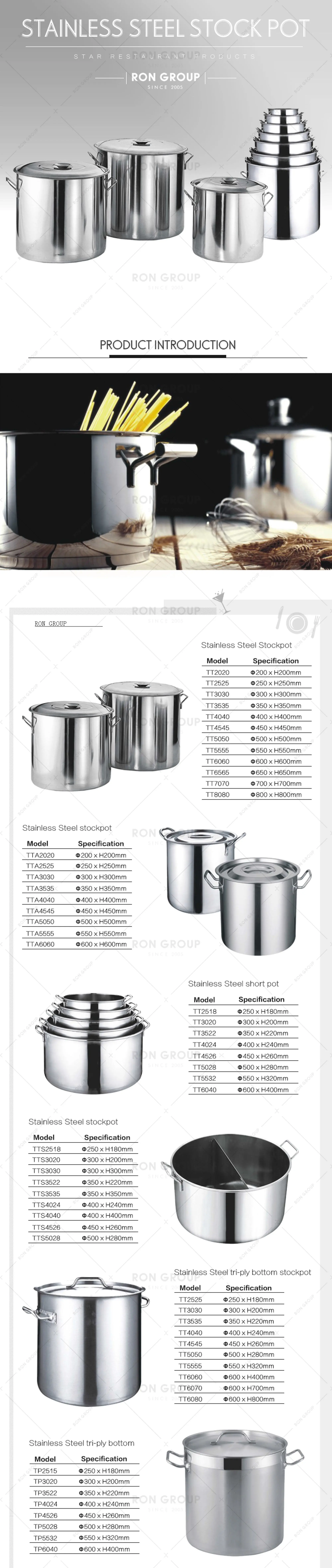 Commercial restaurant stainless steel large cooking pot for sale