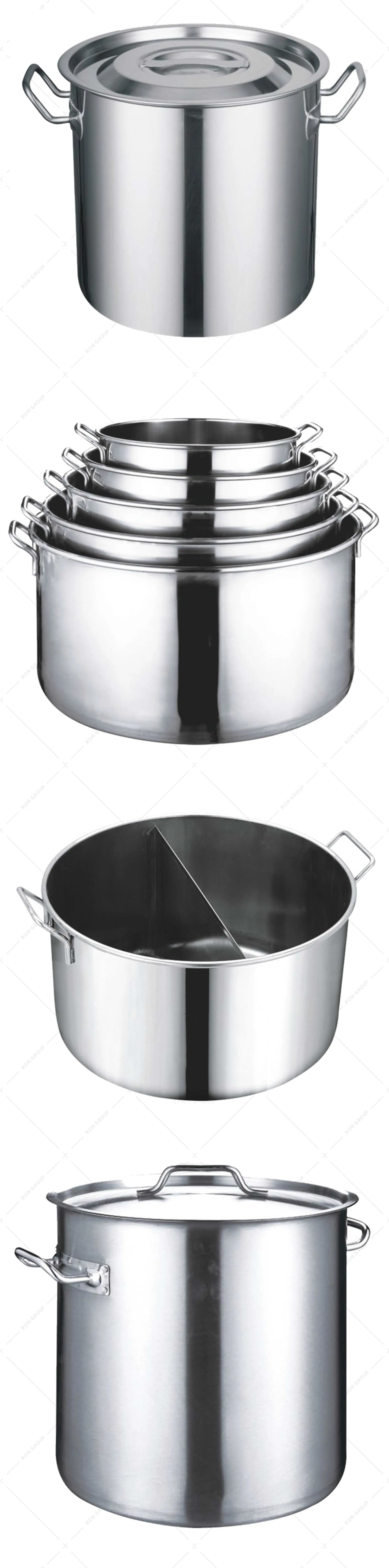 Commercial restaurant stainless steel large cooking pot for sale