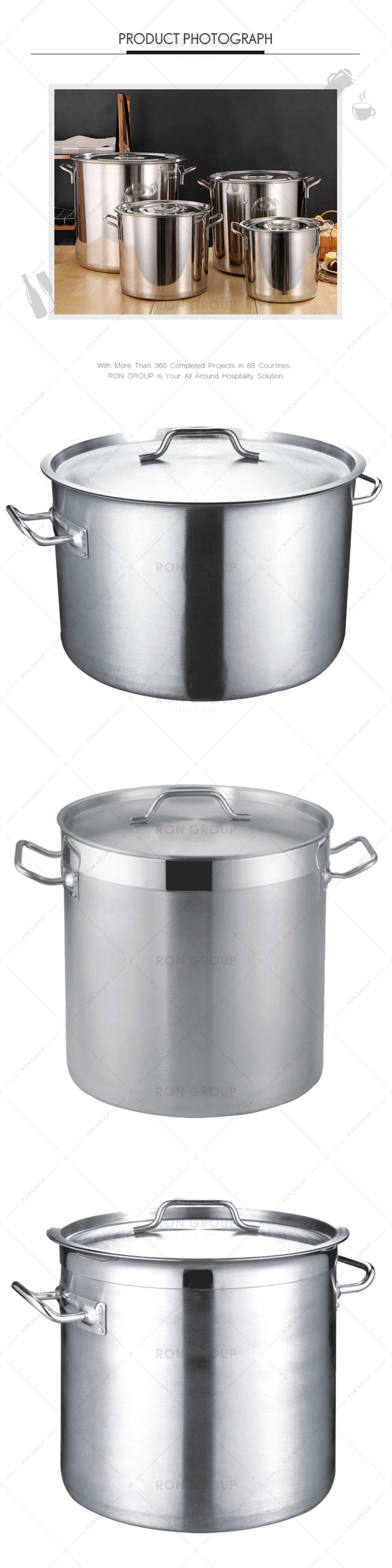 Commercial restaurant stainless steel large cooking pot for sale