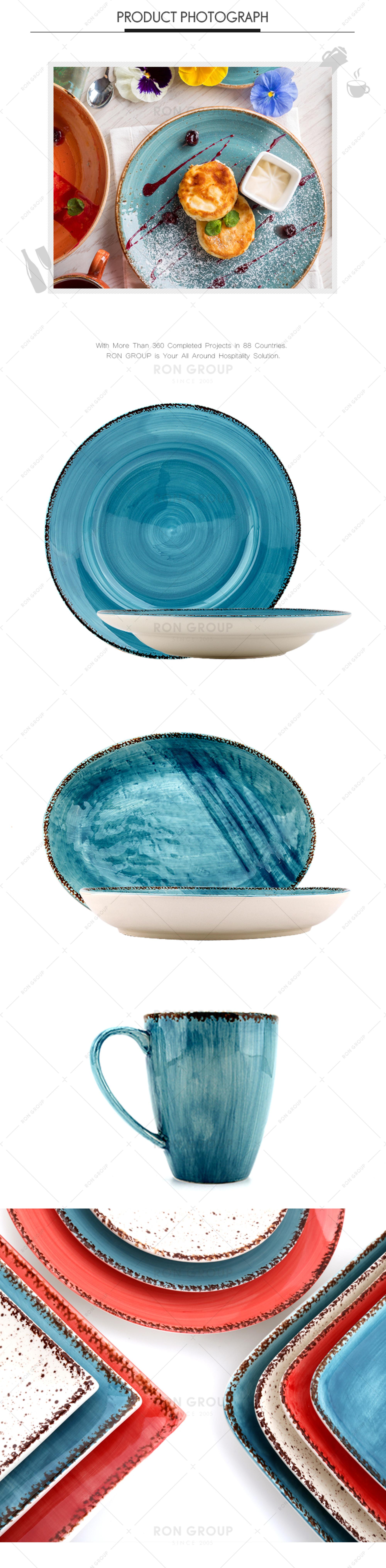 Food grade restaurant ceramic porcelain coffee cups with handle