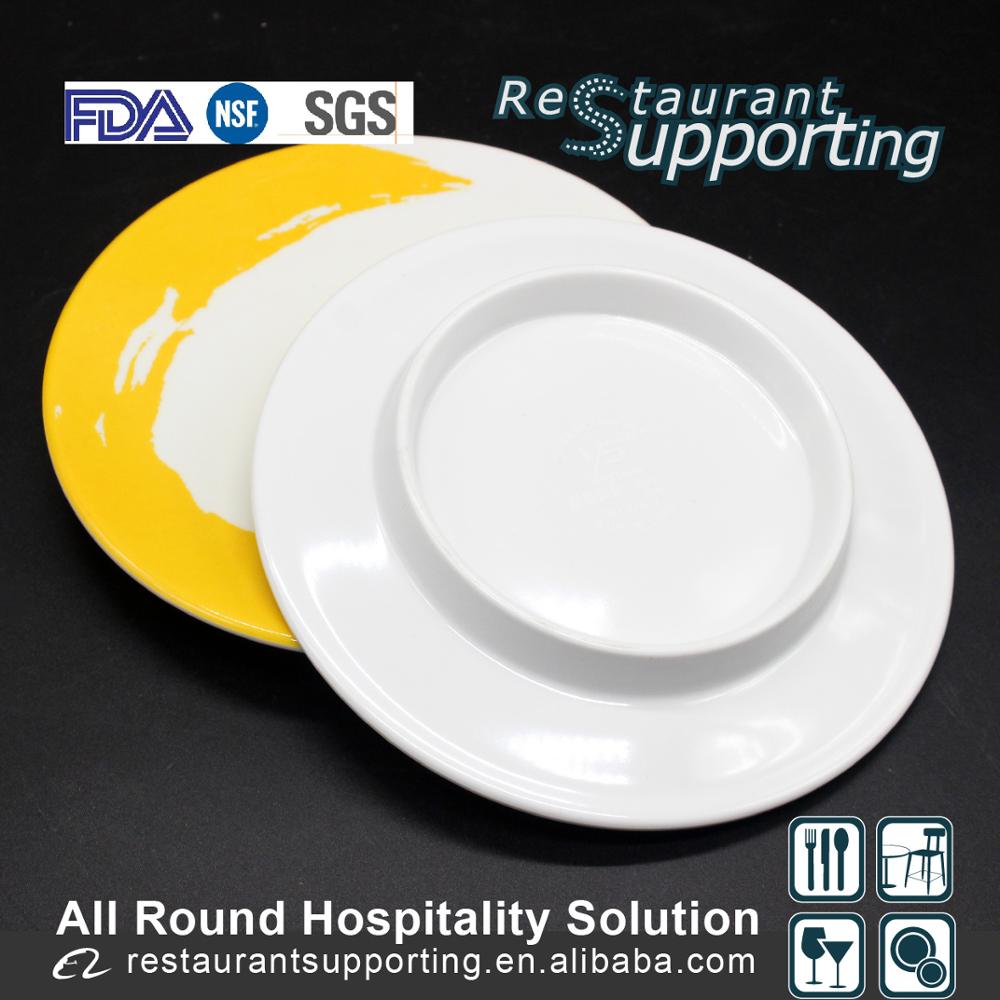 Wholesale custom round melamine series japanese restaurant sushi plate