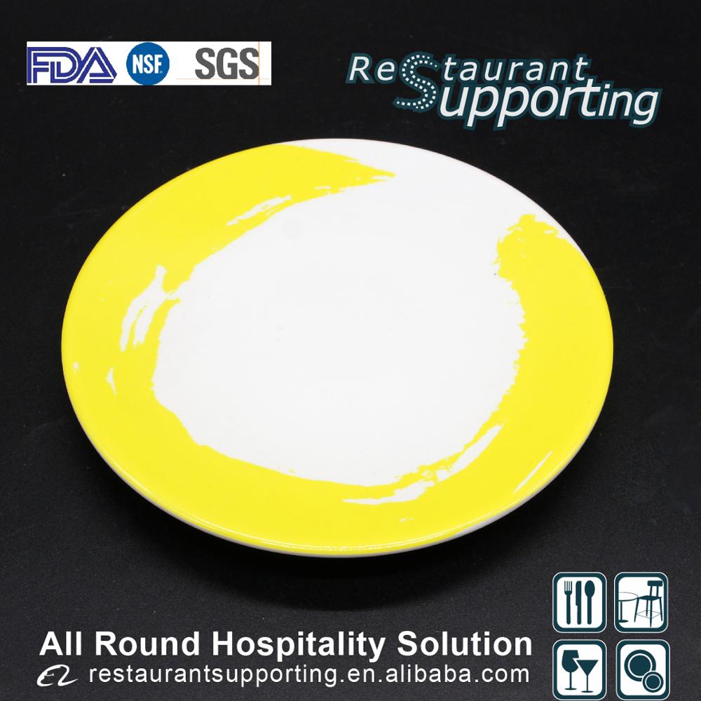 Wholesale custom round melamine series japanese restaurant sushi plate