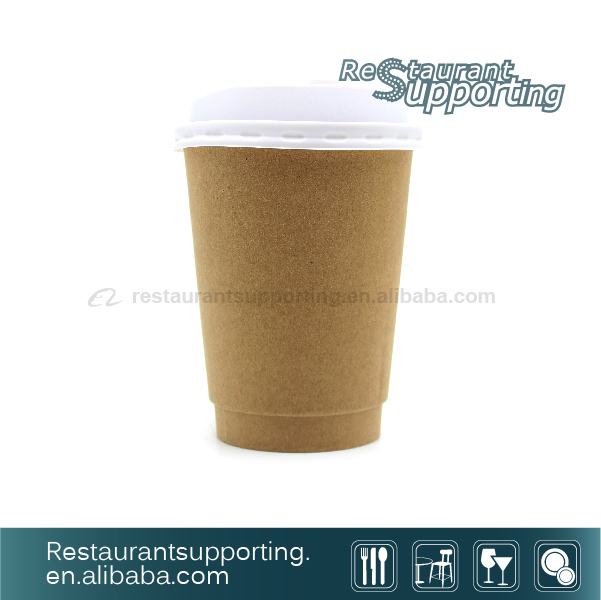 High quality restaurant custom printed costa coffee paper cup with lid