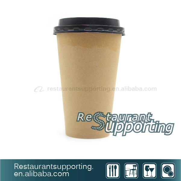 High quality restaurant custom printed costa coffee paper cup with lid