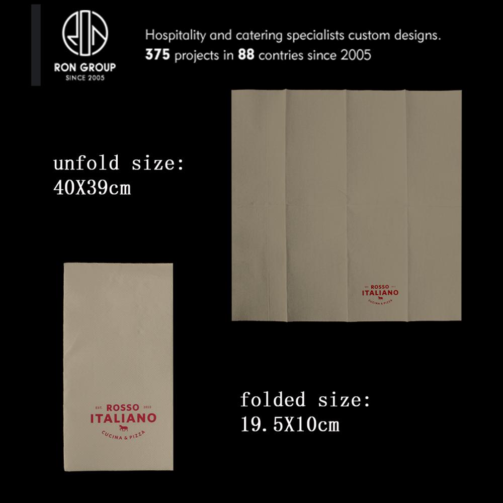 Hot selling restaurant color printed 2ply disposable serviette napkin