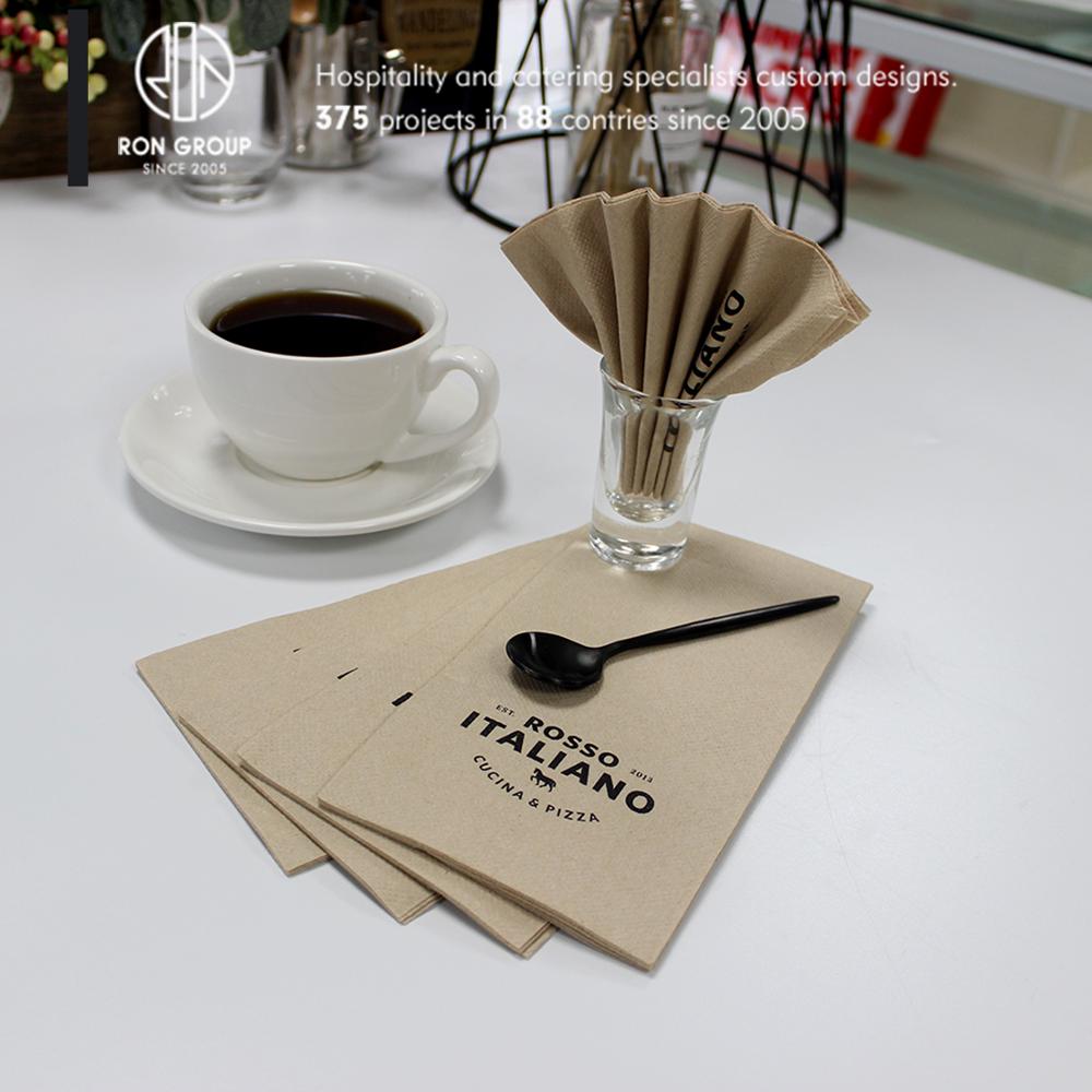 Hot selling restaurant color printed 2ply disposable serviette napkin