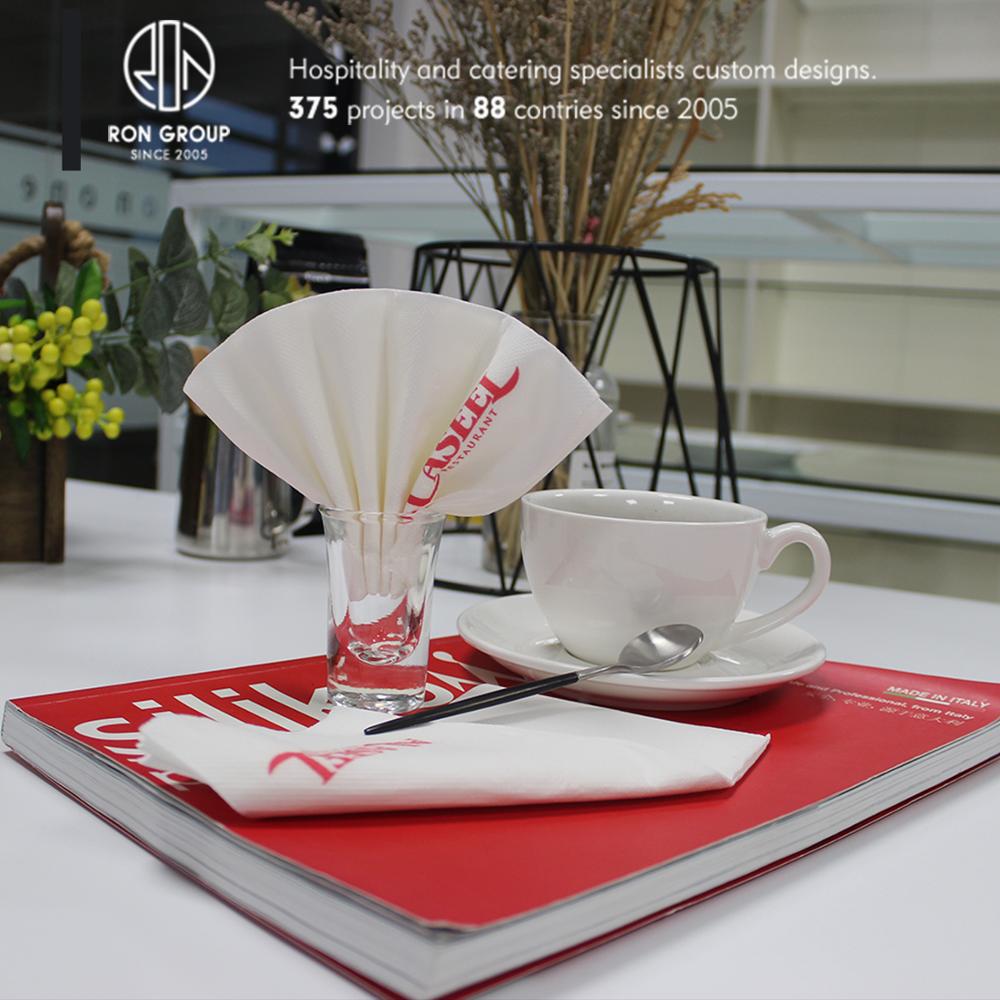 Custom Top quality restaurant 40x40cm printed color napkin