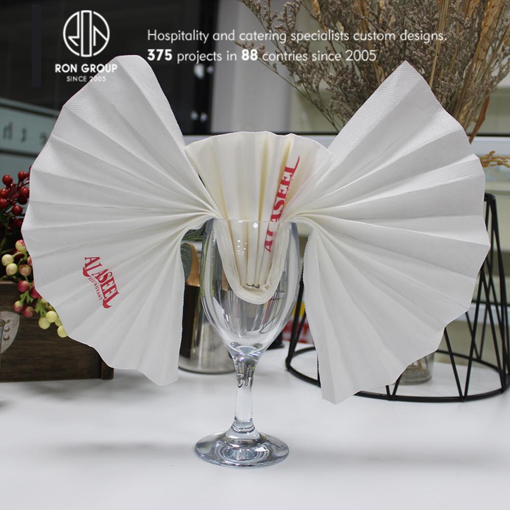Custom Top quality restaurant 40x40cm printed color napkin
