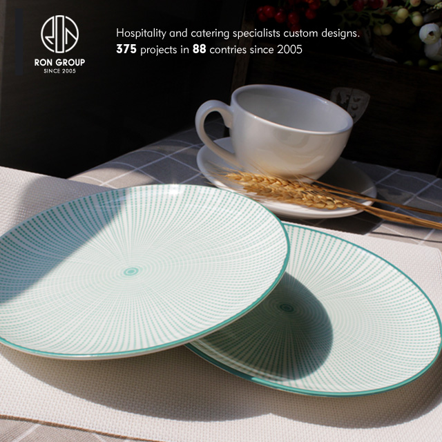 Wholesale Eco friendly restaurant round oriental ceramic plate