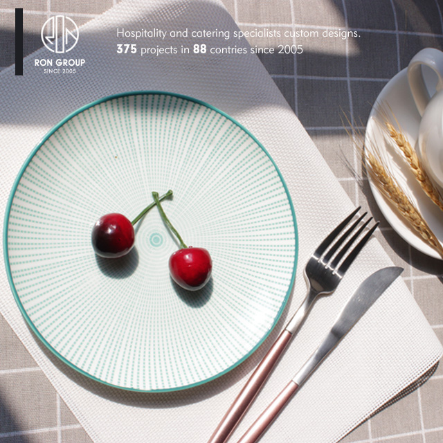 Wholesale Eco friendly restaurant round oriental ceramic plate