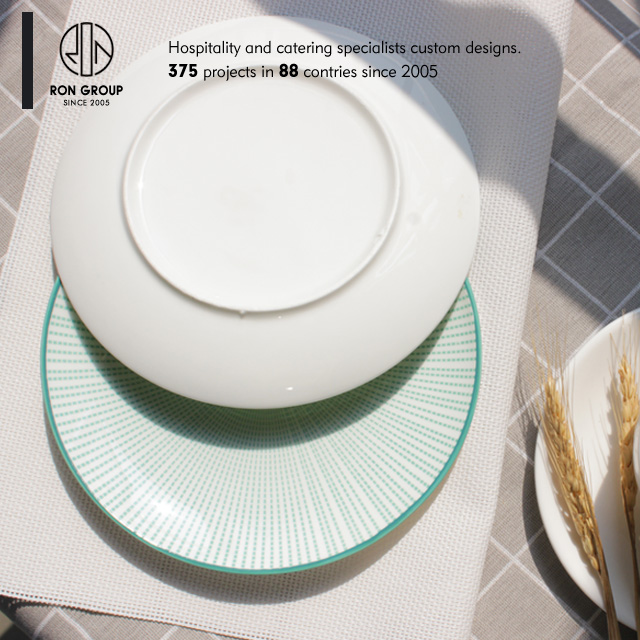 Wholesale Eco friendly restaurant round oriental ceramic plate