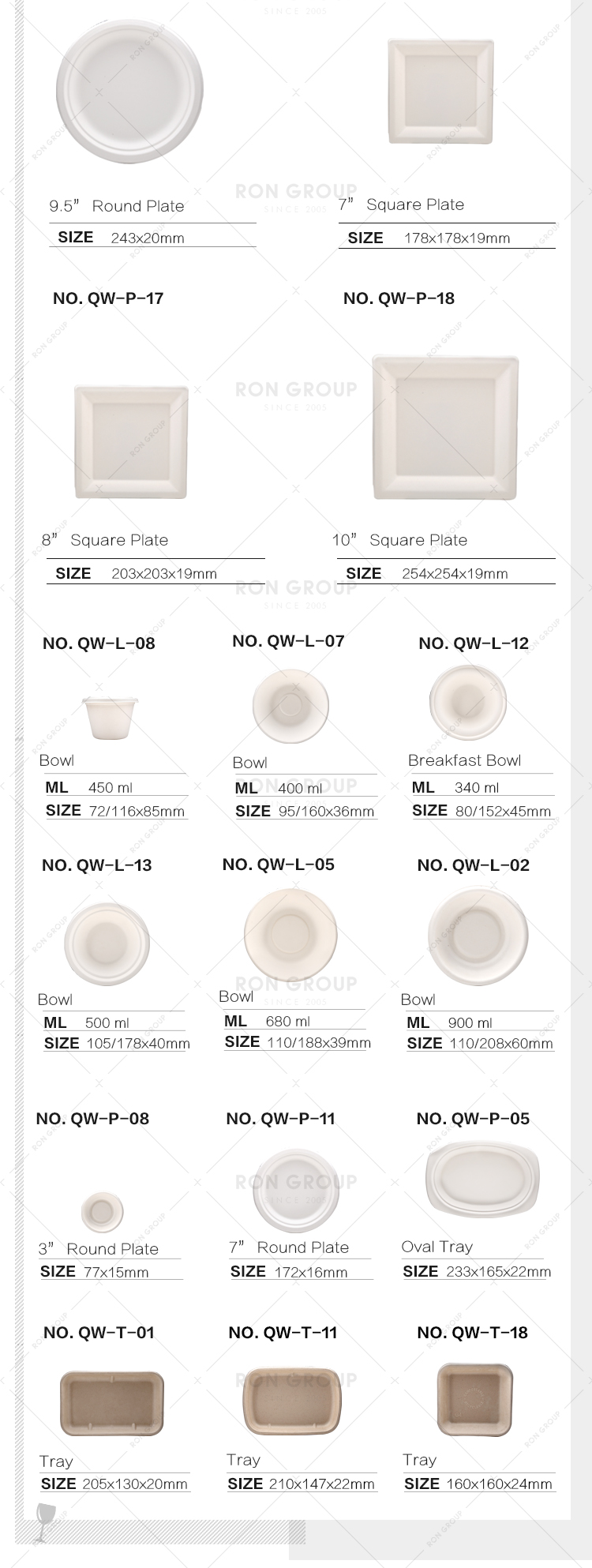 Restaurant disposable 1000ml sugarcane divided food container