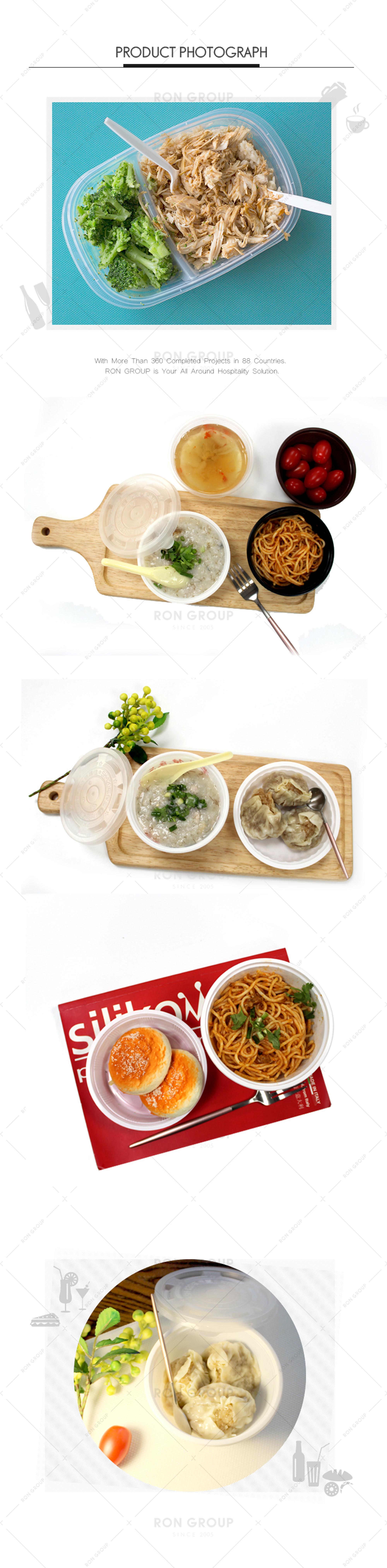 Food grade disposable 3 compartment microwave food container