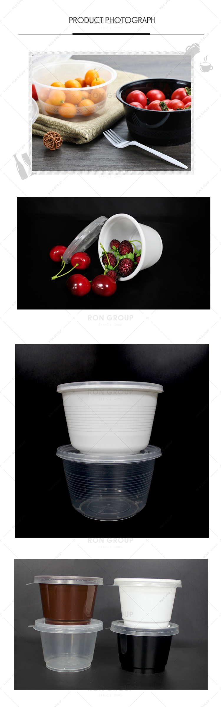 Food grade disposable 3 compartment microwave food container