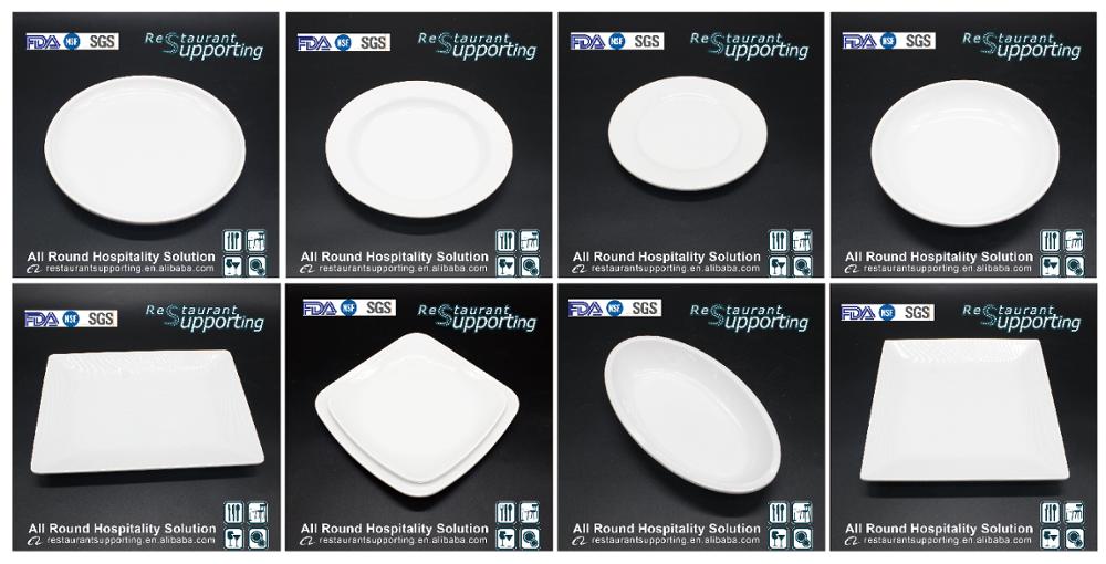 Foshan wholesale custom beautiful porcelain restaurant dessert plate sets
