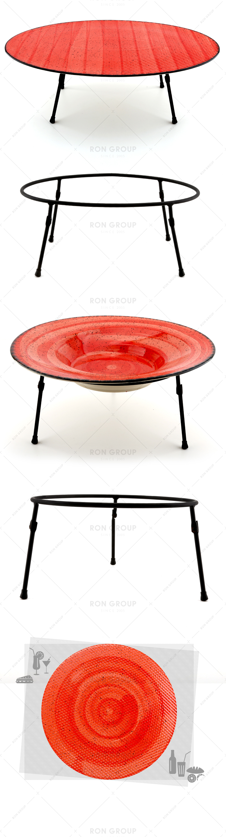 Food grade custom logo printed colored restaurant ceramic plates